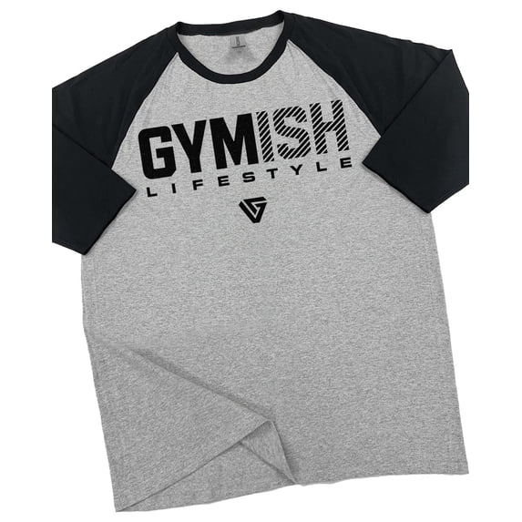 GYMISH RAGLAN Gymish Lifestyle V2 Workout Gym T-Shirt – Funny Gym Shirt for Men, Men's Fitness Tee, Weightlifting & Bodybuilding Apparel