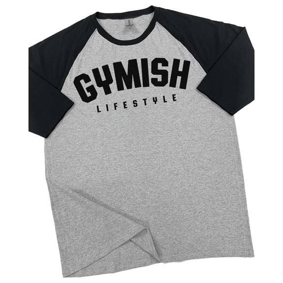 GYMISH RAGLAN Gymish Lifestyle Workout Gym T-Shirt – Funny Gym Shirt for Men, Men's Fitness Tee, Bodybuilding & Weightlifting Apparel
