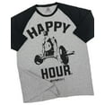 thumbnail image 1 of GYMISH RAGLAN Happy Hour Workout Gym T-Shirt – Funny Gym Shirt for Men, Men's Workout Tee, Weightlifting & Fitness Gym Apparel, 1 of 6