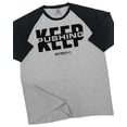 thumbnail image 1 of GYMISH RAGLAN Keep Pushing Workout Gym T-Shirt for Men – Funny Gym Shirt, Motivational Fitness Tee, Heather Grey, Small, 1 of 6