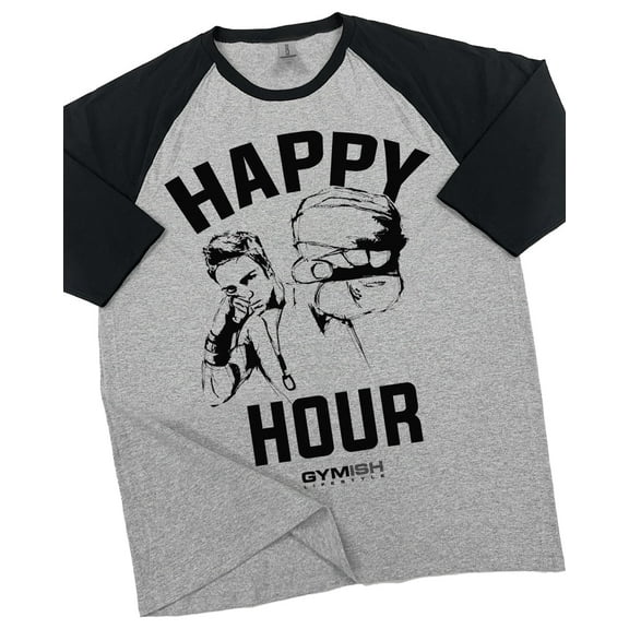 GYMISH RAGLAN Kickboxer Workout Gym T-Shirt – Funny Gym Shirt for Men, Men's Fitness Tee, Martial Arts & Workout Apparel