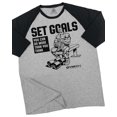 thumbnail image 1 of GYMISH RAGLAN Set Goals Workout Gym T-Shirt for Men – Funny Gym Shirt, Men's Fitness Tee, Heather Grey, Small, 1 of 6