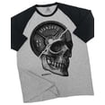 thumbnail image 1 of GYMISH RAGLAN Skull Plate Workout Gym T-Shirt – Funny Gym Shirt for Men, Men's Fitness Tee, Weightlifting & Bodybuilding Apparel, 1 of 6