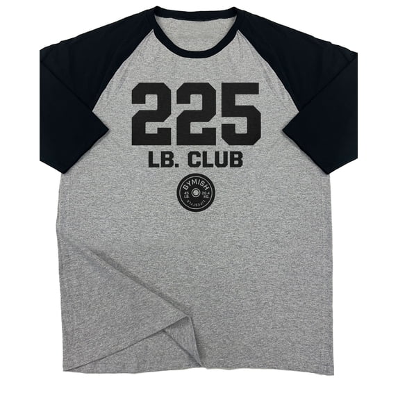 GYMISH Raglan 225 Club Funny Workout Gym T-Shirt for Men