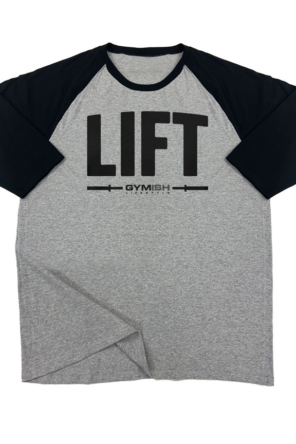 Raglan Lift Funny Workout Gym T-Shirt for Men