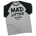 thumbnail image 1 of GYMISH Raglan Mad Lifter Funny Workout Gym T-Shirt for Men, 1 of 6