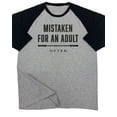 thumbnail image 1 of GYMISH Raglan Mistaken Funny Workout Gym T-Shirt for Men, 1 of 6