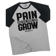 thumbnail image 1 of GYMISH Raglan Pain to Grow Workout T-Shirt for Men – Funny Gym Shirt, Motivational Fitness Tee, Mens Athletic Training Top, Gym Wear, 1 of 6
