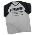 thumbnail image 1 of GYMISH Raglan Power Up Workout T-Shirt for Men – Funny Gym Shirt, Mens Gym TShirt, Motivational Fitness Tee, Gym Clothes for Men, 1 of 6