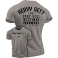 thumbnail image 1 of GYMISH Spotter Workout T-Shirt for Men, Funny Gym Shirts, Lifting T-Shirt, Deadlift Tee, Men's Gym Shirt, Workout Tops, Powerlifting & Bodybuilding Tee, 1 of 5