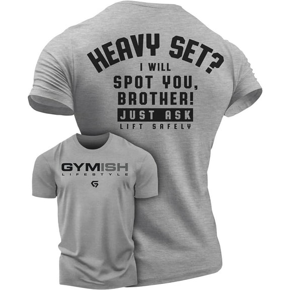 GYMISH Spotter Workout T-Shirt for Men, Funny Gym Shirts, Lifting T-Shirt, Deadlift Tee, Men's Gym Shirt, Workout Tops, Powerlifting & Bodybuilding Tee