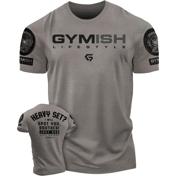 GYMISH Spotter Workout T-Shirt for Men, Funny Gym Shirts, Lifting T-Shirt, Deadlift Tee, Men's Gym Shirt, Workout Tops, Powerlifting & Bodybuilding Tee