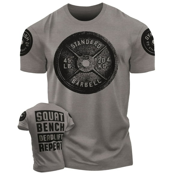 Gymish Squat Bench Deadlift Workout T-Shirt for Men – Funny Gym Shirt, Men's Gym T-Shirt, Lifting Shirt, Motivational Workout Tee, Gym Wear, Athletic Shirt, Powerlifting Shirt
