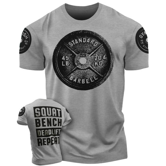 Gymish Squat Bench Deadlift Workout T-Shirt for Men – Funny Gym Shirt, Men's Gym T-Shirt, Lifting Shirt, Motivational Workout Tee, Gym Wear, Athletic Shirt, Powerlifting Shirt