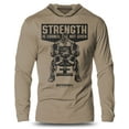 thumbnail image 1 of GYMISH Strength Earned Lightweight Long Sleeve Hooded T-Shirt for Men – Motivational Gym Hoodie, Workout Shirt for Lifters & Athletes, 1 of 4