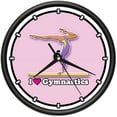thumbnail image 1 of GYMNASTICS Wall Clock gymnast leotard tights gift, 1 of 1