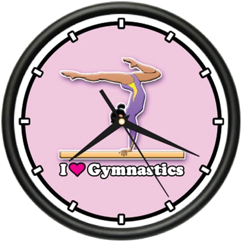 GYMNASTICS Wall Clock gymnast leotard tights gift