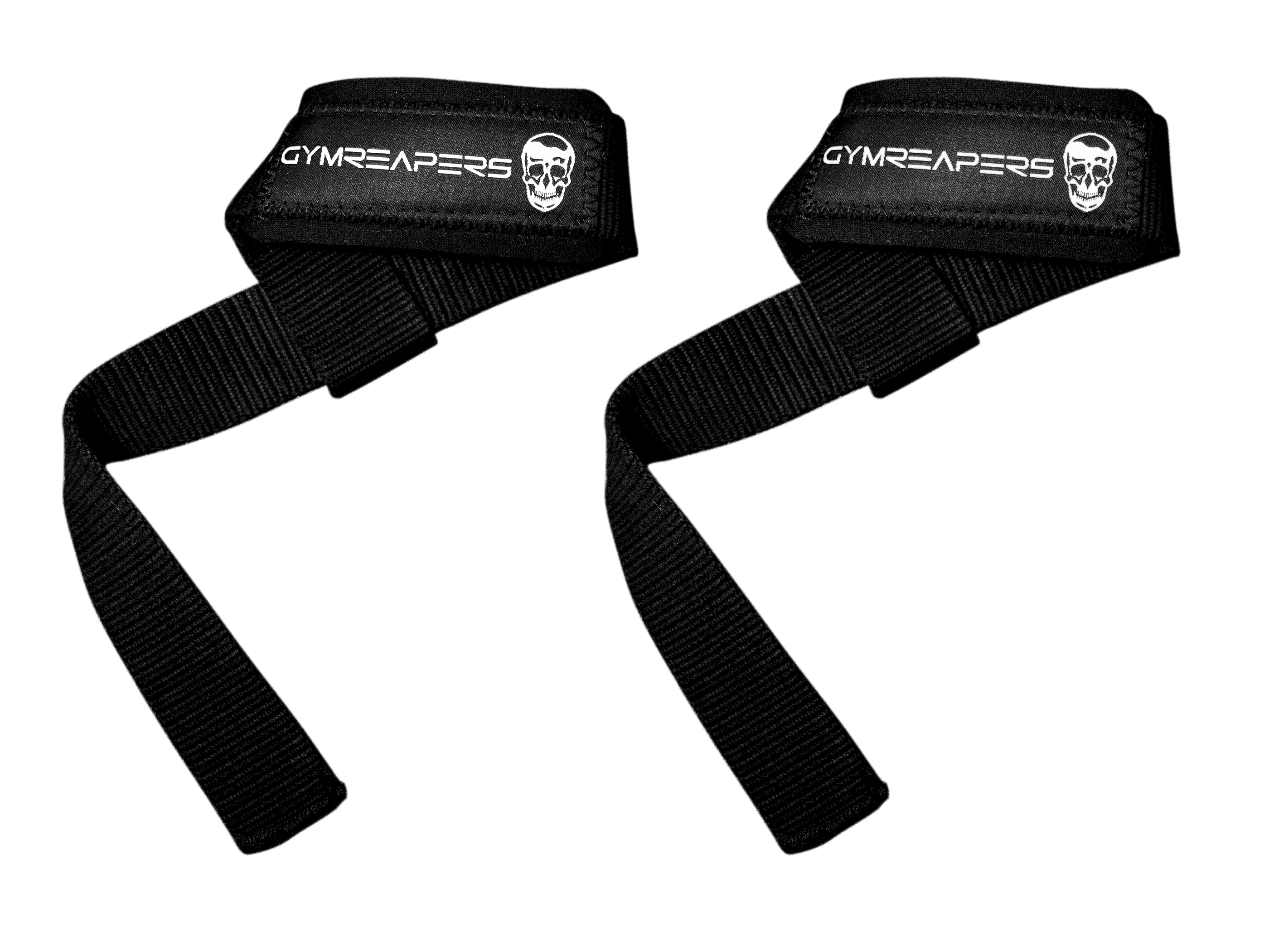 Gymreapers Lifting Wrist Straps for Weightlifting, Bodybuilding, Powerlifting, Strength Training, & Deadlifts - Padded Neoprene with 18 inch Cotton (Black)