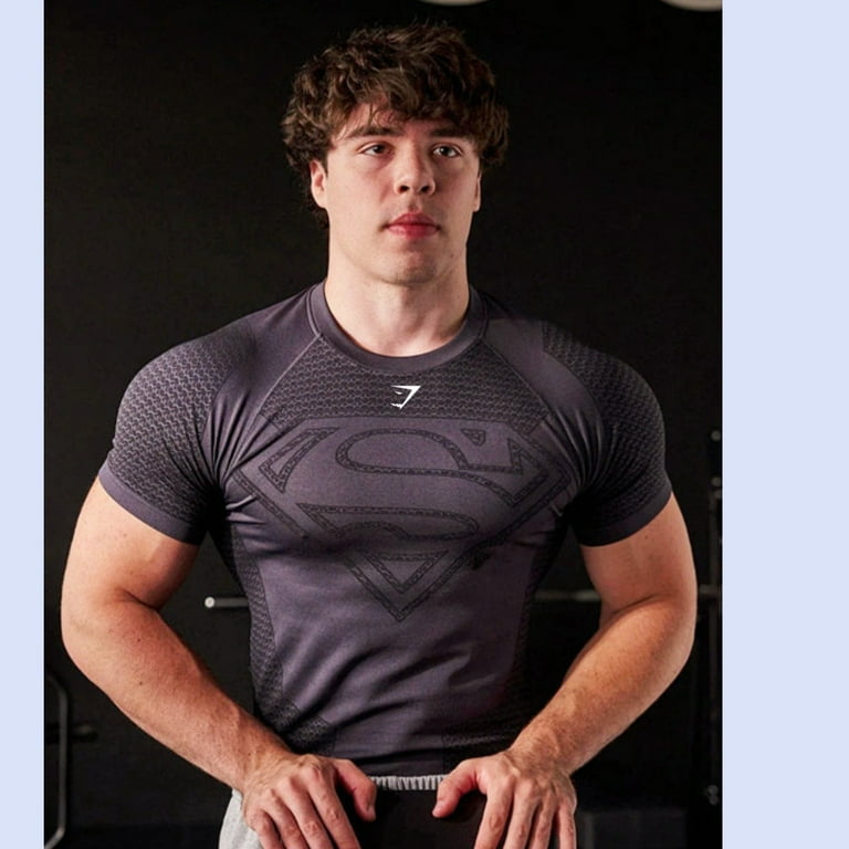 Gym T Shirt De Compression GYMSHARK Men's Compression Shirt Short