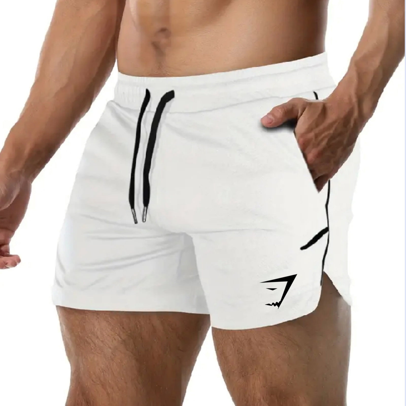 gymshark shorts mens white workout shorts