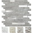 GYMY 20 Sheets Peel and Stick Stone Metal Tile Backsplash, Stick on