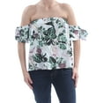 thumbnail image 1 of GYPSIES & MOONDUST $34 Womens Ivory Floral Peasant Off Shoulder Top S Juniors, 1 of 2