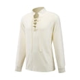 thumbnail image 1 of GYQMBT Men's Lace-Up Costume, Vintage Style, Medieval Retro Costume, Medieval Halloween Costume,White,S, 1 of 6