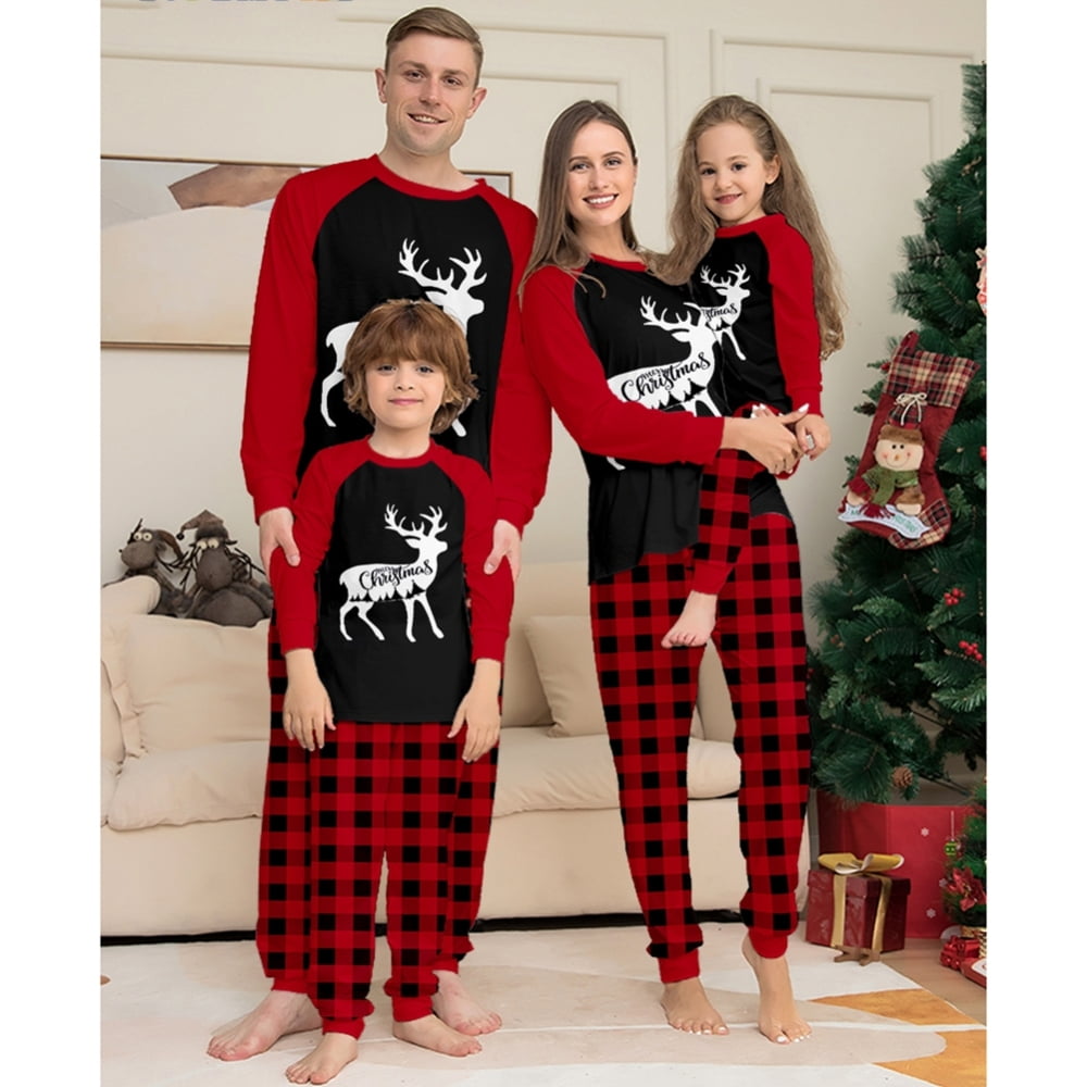 Wearing Matching Couples Matching Pyjamas Christmas Pyjamas Couple