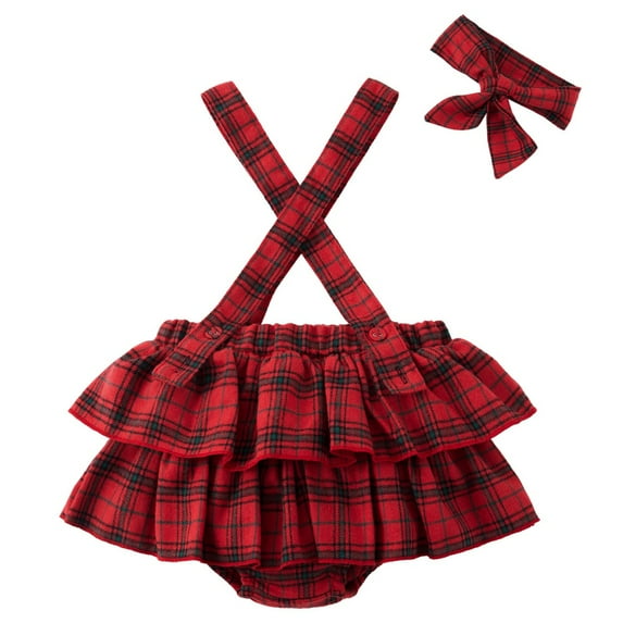 GYRATEDREAM 0-12M Christmas Baby Girls Suspender Dress Infant Straps Skirt Overall Dresses Winter Fall Clothes