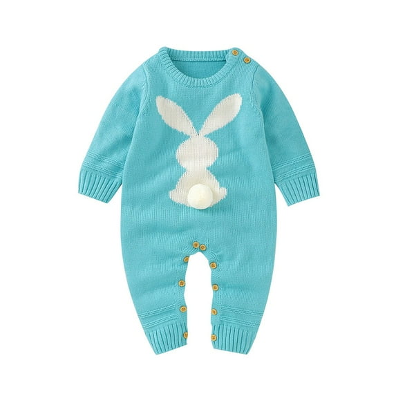 GYRATEDREAM 0-24M Baby Boy Girl Knitted Romper Outfits Infant Sweater Long Sleeve Jumpsuit Overalls One-piece Bodysuit Outerwear