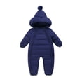 thumbnail image 1 of GYRATEDREAM 0-2T Toddler Baby Girls Boys Zipper Down Jumpsuits Winter Warm Hooded Romper Snowsuit Windproof Outwear, 1 of 3