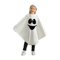 GYRATEDREAM 0-6T Toddler Kid Baby Girls Boys Halloween Costume White Ghost Cape Cloak Fancy Party Cosplay with Hat