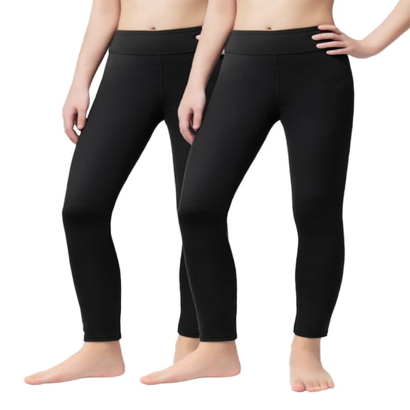 GYRATEDREAM 1/2/3/4 Pack Girls Athletic Leggings Cross High Waisted Yoga Pants for Kids Dance Workout Running Tights with Pockets 6-15Y