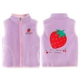 thumbnail image 1 of GYRATEDREAM 1-6T Boys Girls Polar Fleece Vest Jacket Ligntweight Cute Cartoon Patterns Coat Zipper Closure Sleeveless Waistcoat, 1 of 6
