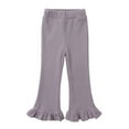 thumbnail image 1 of GYRATEDREAM 1-8 Years Toddler Baby Girl Flare Pants Bell Bottom Solid Pants with Ruffle Elastic Waist Leggings Trousers, 1 of 4