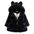 thumbnail image 1 of GYRATEDREAM 1-8T Baby Little Girls Winter Fleece Coat Kids Faux Fur Jacket with Hood Thicken Outwear Warm Overcoat, 1 of 5