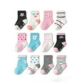 thumbnail image 1 of GYRATEDREAM 12 Pairs Unisex Toddler Baby Non-Slip Ankle Socks Boys Girls Cotton Anti-Skid Grips Socks Kids Sticky Slipper Crew Socks for 0-7 Years, 1 of 1