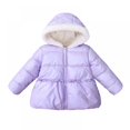 thumbnail image 1 of GYRATEDREAM 18M-6T Winter Coats for Toddler Kids Baby Girls Padded Light Puffer Jacket Outerwear Infant Winter Down Jacket with Hoods, 1 of 3