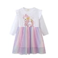 thumbnail image 1 of GYRATEDREAM Little Girl Long Sleeve Dress Cotton Casual Unicorn Tunic Shirt Dresses 2-7 Years, 1 of 8