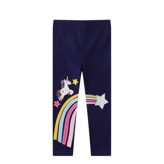 GYRATEDREAM 2-7 Years Toddler Girls Basic Cotton Legging Kids Fall And Winter Cartoon Print Stretch Leggings
