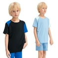 thumbnail image 1 of GYRATEDREAM 2 Pack Boys Compression Shirt Athletic Short Sleeve Baseball Undershirt Soccer Sports Base Layer Top 5-12T, 1 of 11