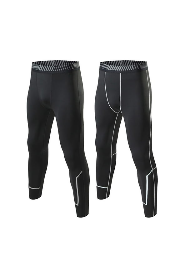 2 Pack Boys Leggings Quick Dry Youth Compression Pants Sports Tights Basketball Base Layer 5-10T