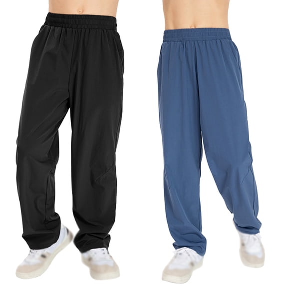 GYRATEDREAM 2 Pack Boys Sweatpants Athletic Workout Kids Clothes Boys Joggers with Pocket 5-12 Years
