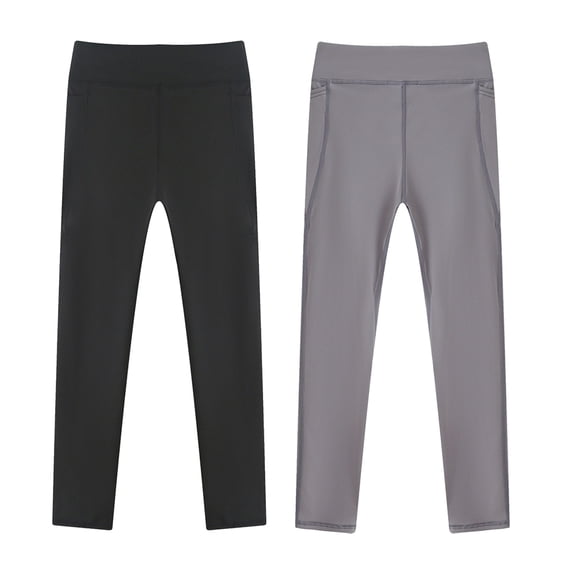 GYRATEDREAM 2 Pack Girls Leggings with Pockets Girls Yoga Pants Athletic Leggings for Girls Workout Leggings 4-12 Years