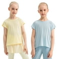 thumbnail image 1 of GYRATEDREAM 2 Pack Girls Short Sleeve Dry-Fit Crew Neck Active Athletic Performance T-Shirt for Kids 5-12 Years, 1 of 10
