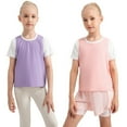 thumbnail image 1 of GYRATEDREAM 2 Pack Girls Short Sleeve Dry-Fit Crew Neck Active Athletic Performance T-Shirt for Kids 5-12 Years, 1 of 12