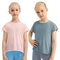 thumbnail image 1 of GYRATEDREAM 2 Pack Girls Short Sleeve Dry-Fit Crew Neck Active Athletic Performance T-Shirt for Kids 5-12 Years, 1 of 10