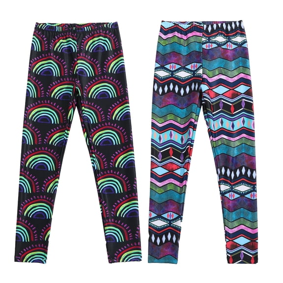 GYRATEDREAM 2 Pack Girls' Swimming Bottom Leggings UPF50+ Rash Guard Swim Pants 3-7 Years