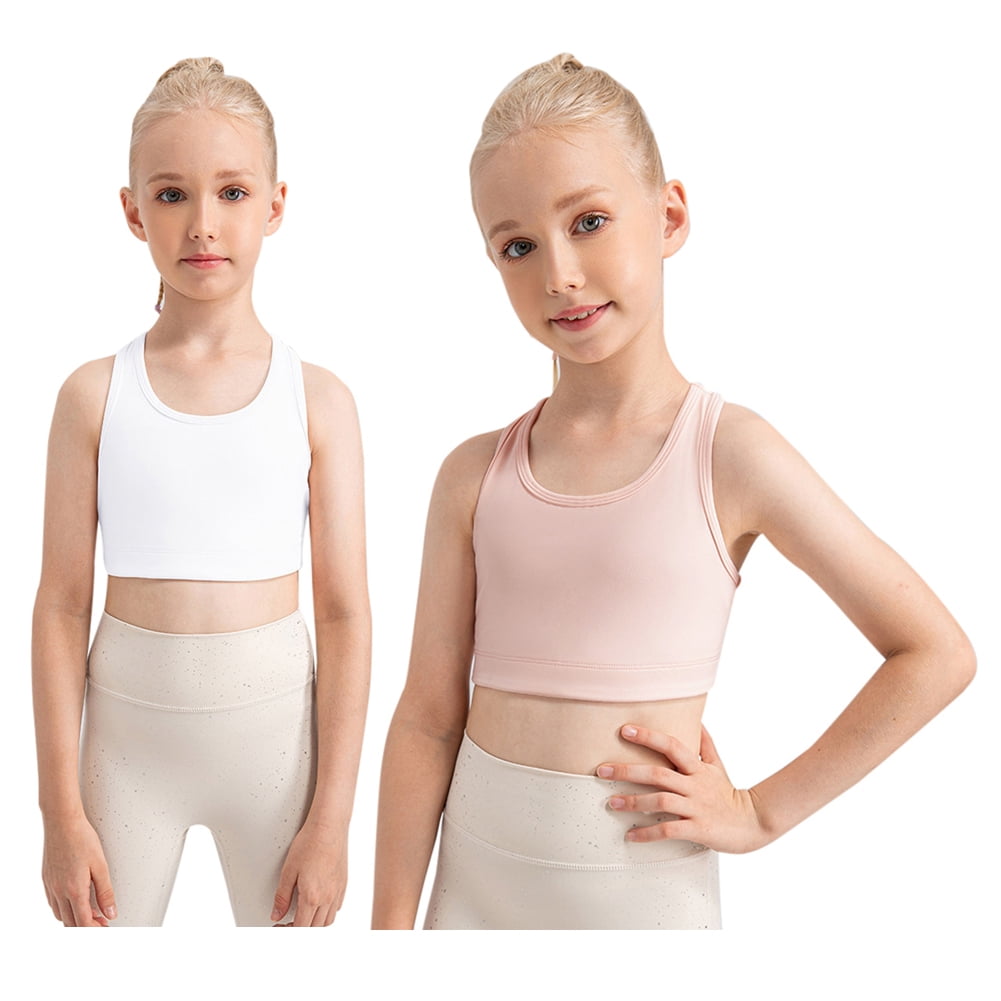 GYRATEDREAM Pack Girls Training Bra Sports Bra Scoop Neck Yoga