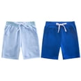 thumbnail image 1 of GYRATEDREAM 2 Pack Toddler Baby Kids Solid Cotton Sport Jogger Shorts Pants Boys Girls Summer Casual Elastic Waist Pants 6 Months-8 Years, 1 of 7